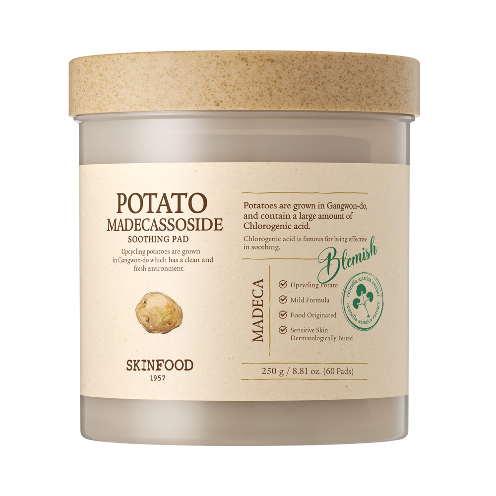 パック・フェイスマスク SKINFOOD Potato Soothing Pad ポテト マデカソ スージングパッド 250g/60枚(B) スキンケア スキン